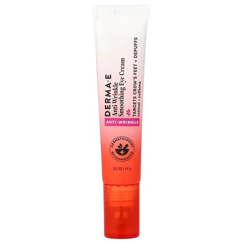 DERMA E, Crema antiarrugas y suavizante para el contorno de los ojos, 14 g (0,5 oz)