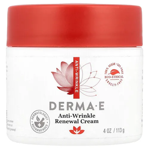 DERMA E, Crema renovadora antiarrugas, 113 g (4 oz)