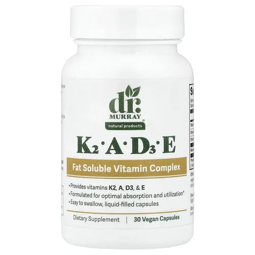 Dr. Murray's, vitaminas de vitaminas A, A, D3, E, 30 cápsulas veganas