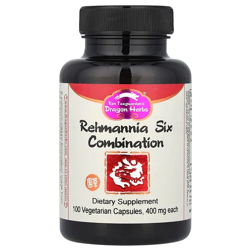 Dragon Herbs, Rehmannia Six Combination, 100 cápsulas vegetales
