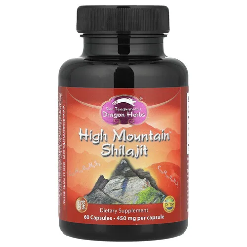 Dragon Herbs, Shilajit High Mountain™, 450 mg, 60 cápsulas