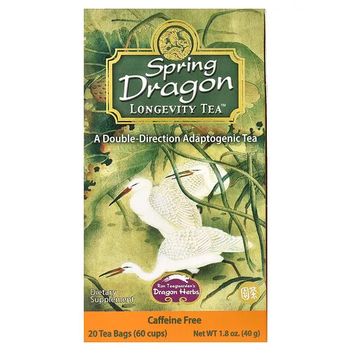 Dragon Herbs, Spring Dragon Longevity Tea™, Sin cafeína, 20 bolsitas de té, 40 g (1,8 oz)