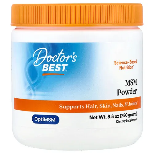 Doctor's Best, MSM en polvo con OptiMSM®, 250 g (8,8 oz)
