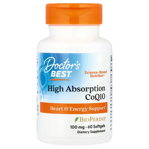 Doctor's Best, CoQ10 de alta absorción, 60 cápsulas blandas