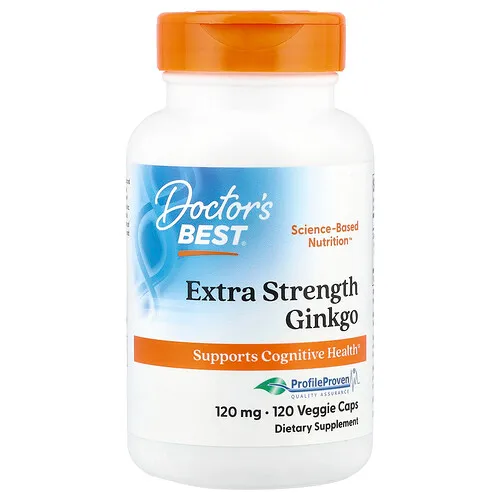 Doctor's Best, Ginkgo, 120 mg, 120 cápsulas vegetales