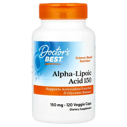 Doctor's Best, Ácido alfa-lipoico 150, 150 mg, 120 cápsulas vegetales