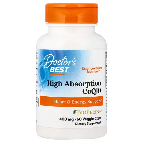 Doctor's Best, CoQ10 de alta absorción con BioPerine®, 60 cápsulas vegetales