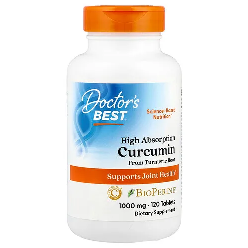 Doctor's Best, Curcumina de alta absorción, 1000 mg, 120 comprimidos