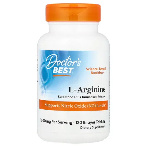 Doctor's Best, L-arginina, 120 comprimidos bicapa (500 mg por comprimido)