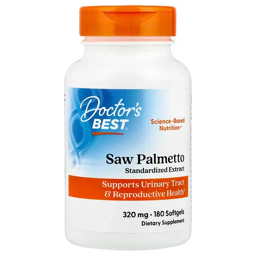 Doctor's Best, Extracto estandarizado de palma enana americana, 320 mg, 180 cápsulas blandas