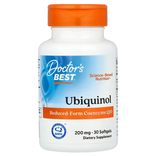 Doctor's Best, Ubiquinol con Kaneka, 200 mg, 30 cápsulas blandas