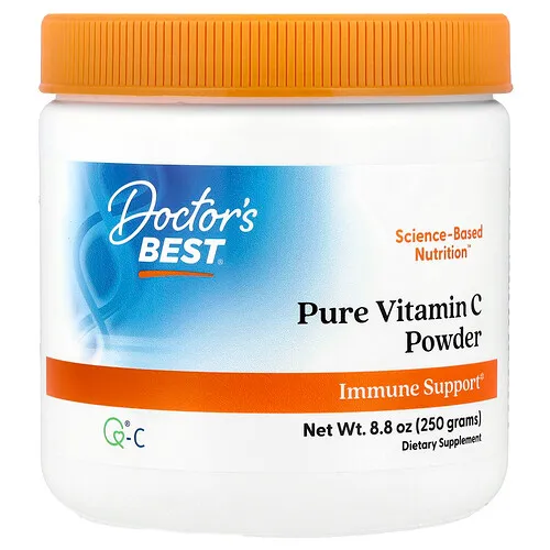 Doctor's Best, Vitamina C pura en polvo con Q®-C, 250 g (8,8 oz)
