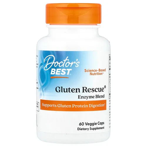 Doctor's Best, Gluten Rescue®, Mezcla de enzimas, 60 cápsulas vegetales
