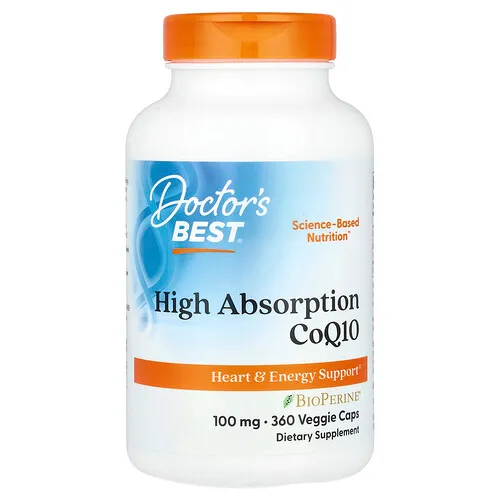 Doctor's Best, CoQ10 de alta absorción, 100 mg, 360 cápsulas vegetales