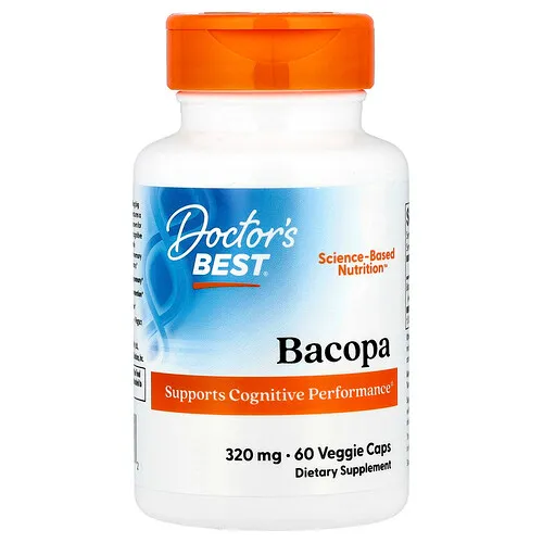 Doctor's Best, Bacopa con Synapsa, 320 mg, 60 cápsulas vegetales