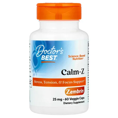 Doctor's Best, Calm-Z con Zembrin, 25 mg, 60 cápsulas vegetales