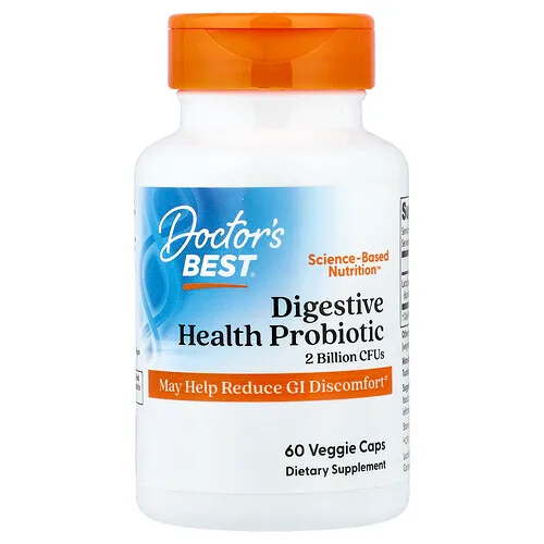 Doctor's Best, Suplemento probiótico para favorecer la salud digestiva, 133 mg (2000 millones de UFC), 60 cápsulas vegetales