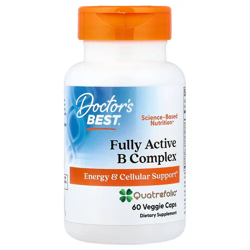 Doctor's Best, Complejo de vitaminas B completamente activo, 60 cápsulas vegetales