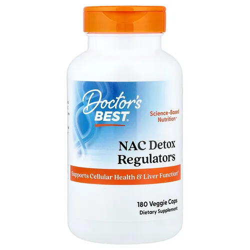 Doctor's Best, Reguladores desintoxicantes de NAC, 180 cápsulas vegetales