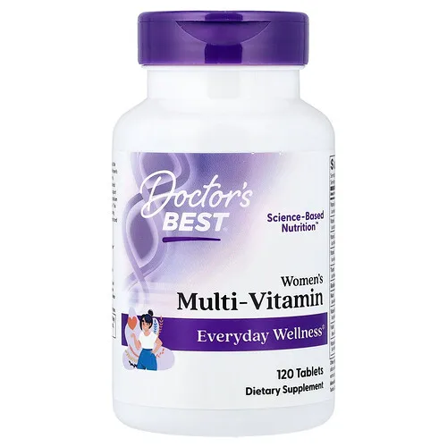 Doctor's Best, Suplemento multivitamínico para mujeres, 120 comprimidos