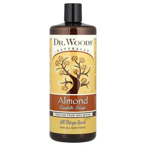 Dr. Woods, Jabón de Castilla con almendras y manteca de karité de comercio justo, 946 ml (32 oz. líq.)