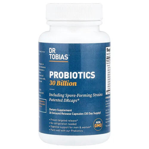 Dr. Tobias, Probiotics 30.000 millones, 30 cápsulas de liberación retardada