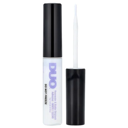 DUO, Agua de rosas y biotina, adhesivo para destellos, Blanco / Transparente, 5 g (0,18 oz)