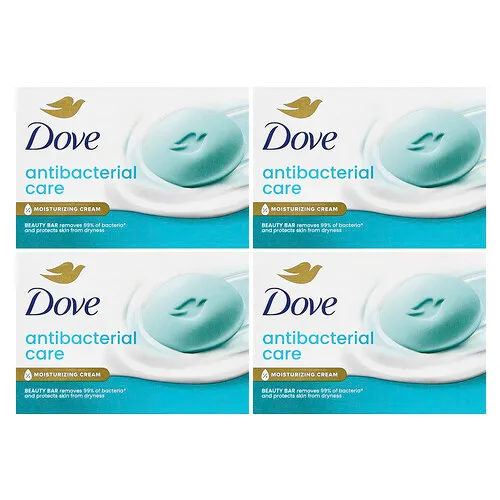 Dove, Barra de jabón de belleza Antibacterial Care, 4 barras, 106 g (3,75 oz) cada una