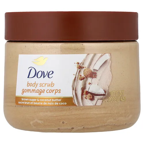 Dove, Exfoliante corporal, Azúcar moreno y manteca de coco, 425 g (15 oz)