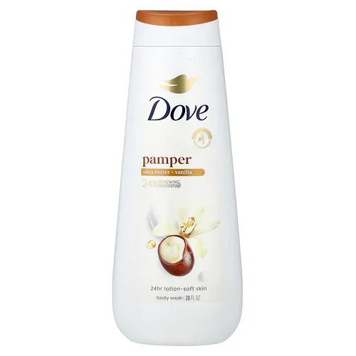 Dove, Jabón líquido para mimar el cuerpo, Manteca de karité y vainilla, 20 oz. líq.