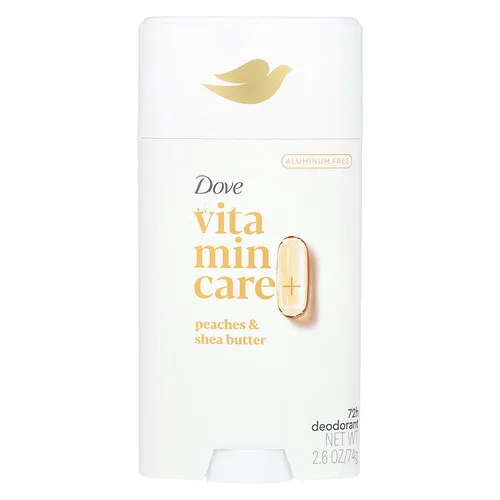 Dove, Desodorante Vitamin Care+, Melocotones y manteca de karité, 74 g (2,6 oz)