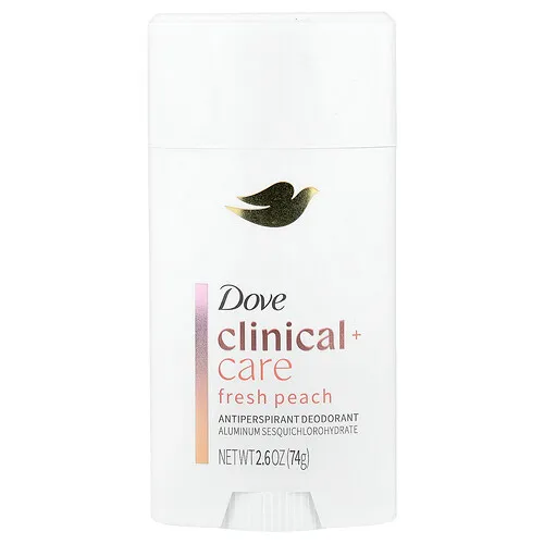 Dove, Clinical + Care, Desodorante antitranspirante, Melocotón fresco, 74 g (2,6 oz)