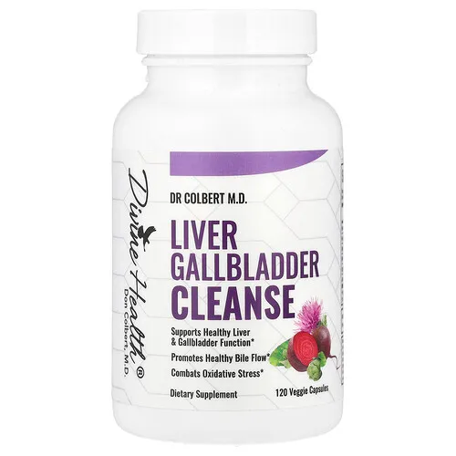 Divine Health, Dr. Colbert MD Limpieza del hígado y la vesícula biliar, 120 cápsulas vegetales