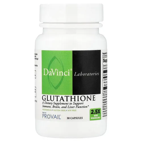 DaVinci Laboratories, Glutatión, 30 mg, 200 cápsulas (200 mg por cápsula)