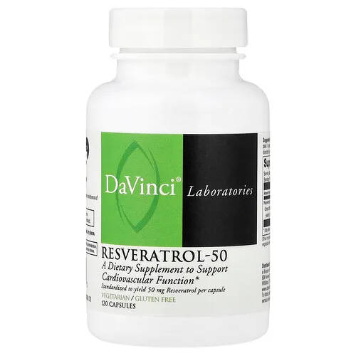 DaVinci Laboratories, Resveratrol-50, 50 mg, 120 cápsulas