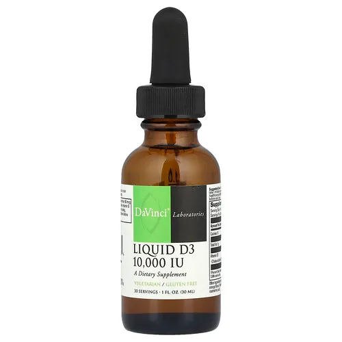 DaVinci Laboratories, Vitamina D3 líquida, 10.000 UI, 30 ml (1 oz. líq.)