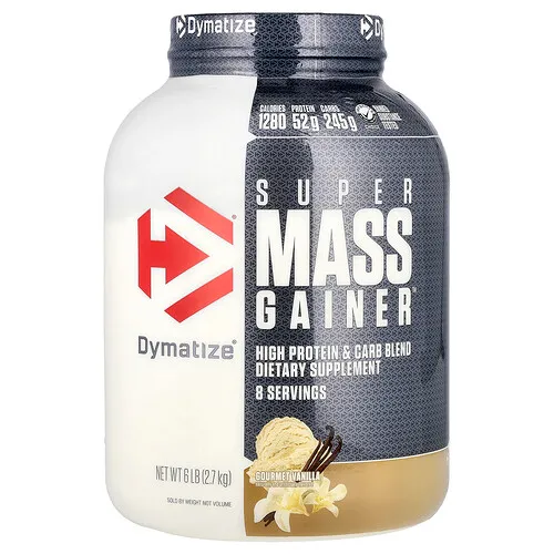 Dymatize, Super Mass Gainer™, Vainilla gourmet, 2,7 kg (6 lb)