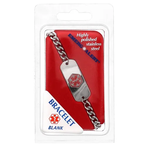Emerge-Alert, Pulsera médica, En blanco, 1 unidad