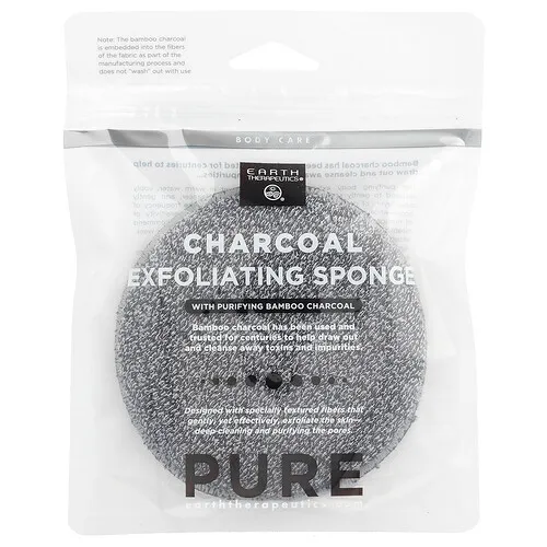 Earth Therapeutics, Esponja exfoliante de carbón vegetal`` 1 esponja