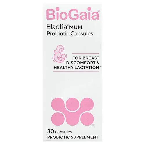 BioGaia, Elactia®, Suplemento para mamás, 90 mg, 30 cápsulas