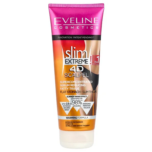 Eveline Cosmetics, Bisturí 4D para una esbeltez extrema, Sérum superconcentrado para reducir el tejido graso, 250 ml (8,8 oz. líq.)