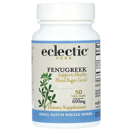 Eclectic Herb, Hierba, Fenogreco, 600 mg, 50 cápsulas vegetales