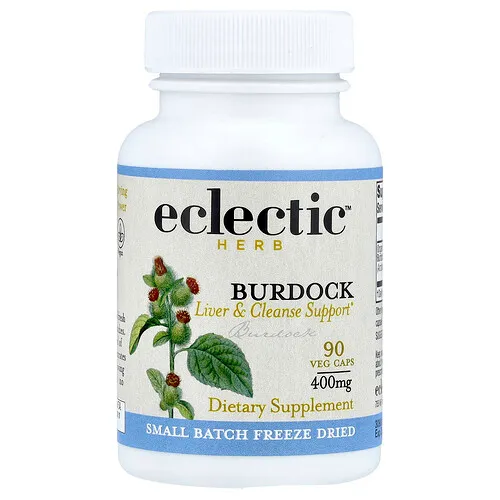 Eclectic Herb, Bardana, Refuerzo para la limpieza del hígado, 400 mg, 90 cápsulas vegetales