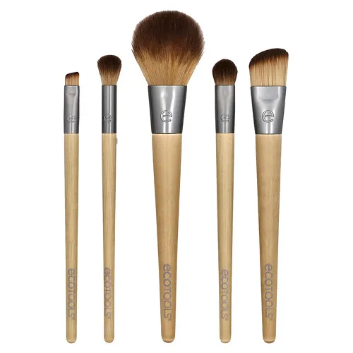 EcoTools, Set de brochas Inicia el día hermosamente, Set de 5 piezas y bandeja de almacenamiento