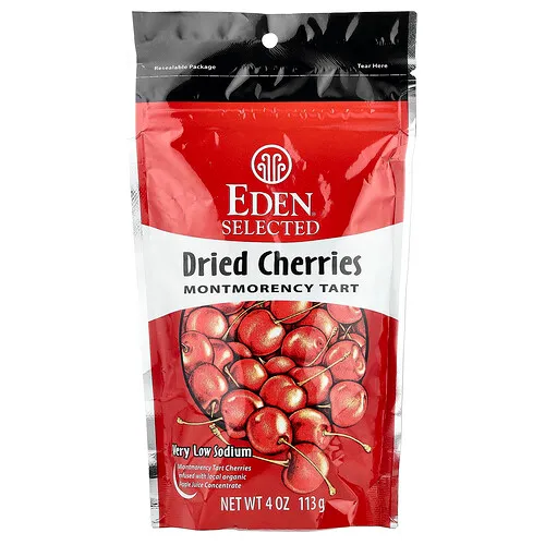 Eden Foods, Cerezas ácidas de Montmorency , secas, seleccionadas, 4 oz (113 g)