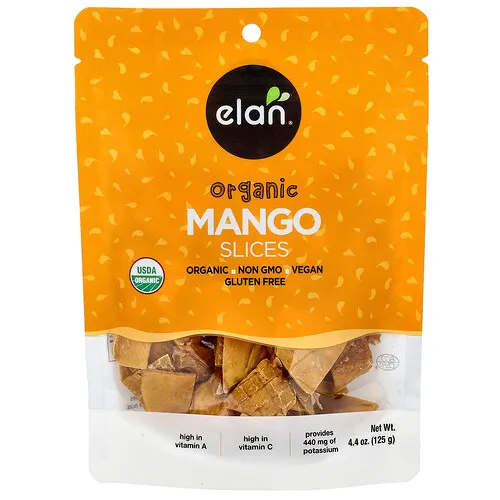Elan, Rodajas de mango orgánico, 125 g (4,4 oz)