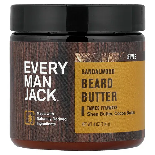 Every Man Jack, Beard Butter, Sándalo, 114 g (4 oz)