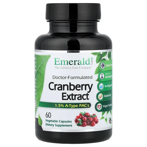 Emerald Laboratories, Extracto de arándano rojo, 60 cápsulas vegetales