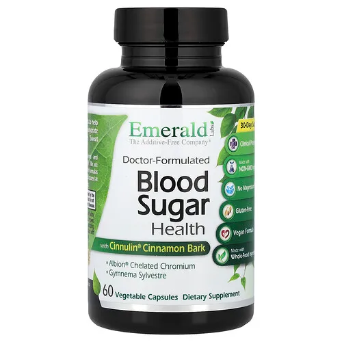 Emerald Laboratories, Azúcar en sangre saludable, 60 cápsulas vegetales