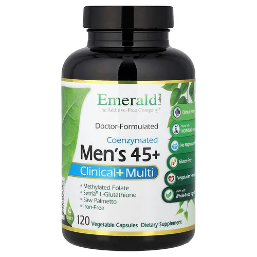 Emerald Laboratories, Suplemento clínico multivitamínico coenzimado para hombres mayores de 45 años, 120 cápsulas vegetales